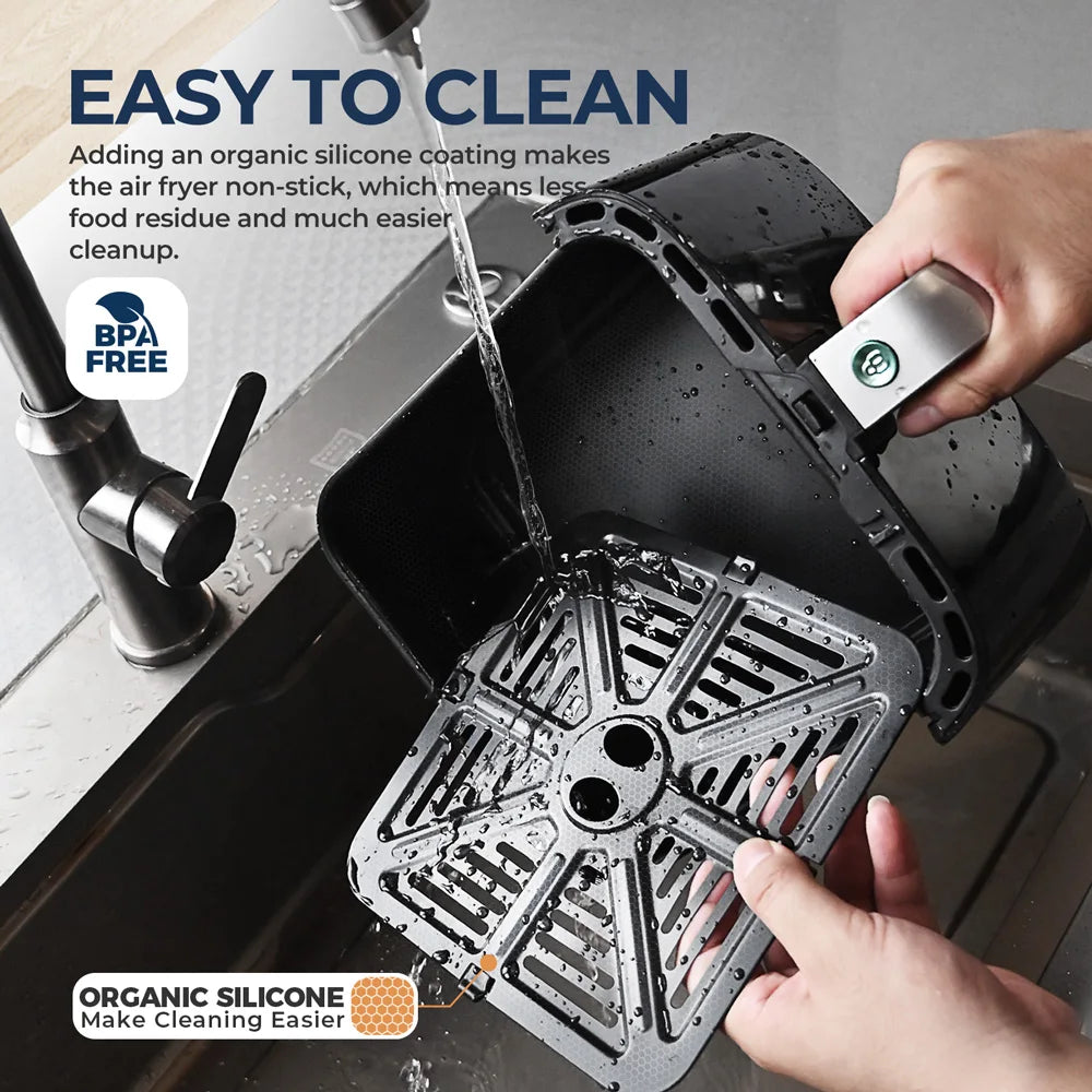 5L Air Fryer, Electric Hot fryer Oven Oilless Cooker with Touch Control & Nonstick Basket & Visible Window, Family Size